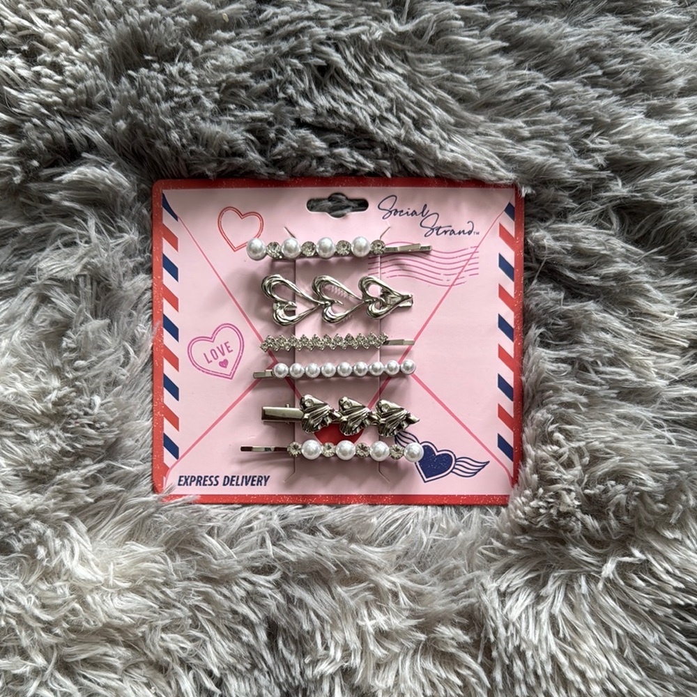 Sincerely Jules Silver and White Hair Accessory Set